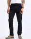 Raw Slub Pleated Trouser In Black