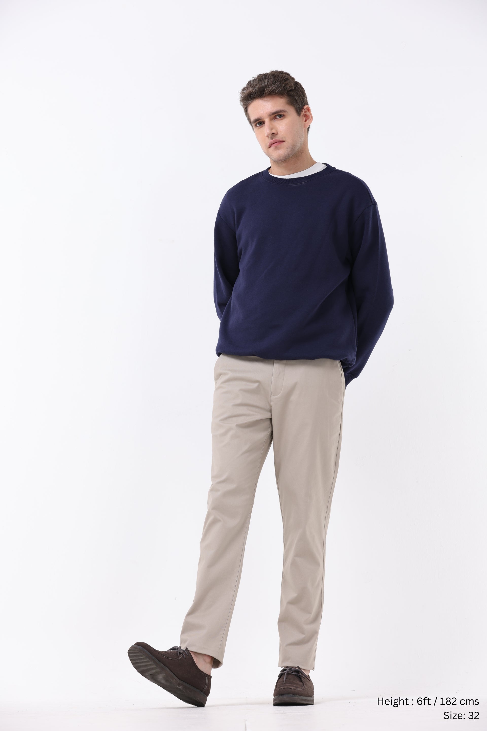 BROKEN SIGNATURE CHINOS IN BEIGE