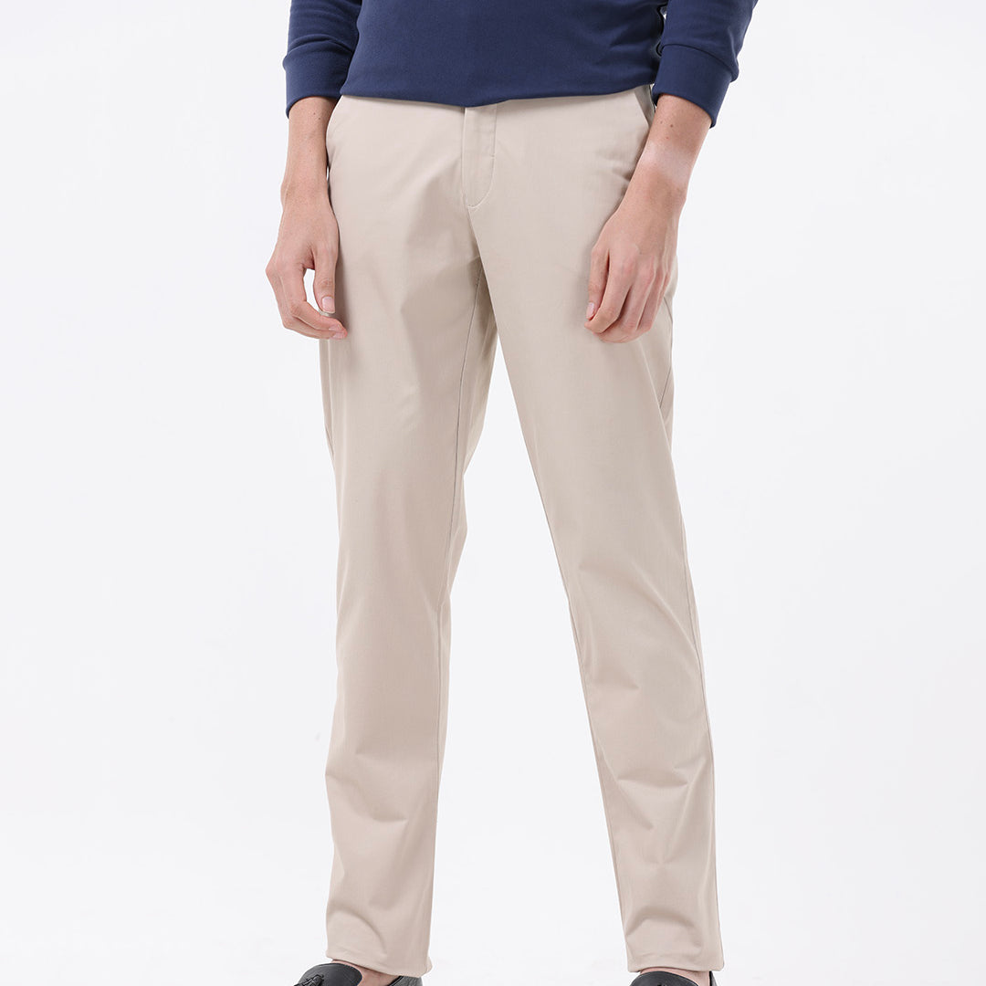 Soft Cotton Chinos In Cream