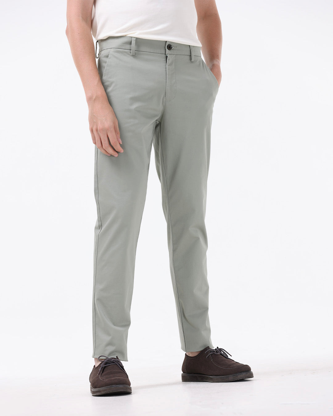 Soft Cotton Chinos In Pista