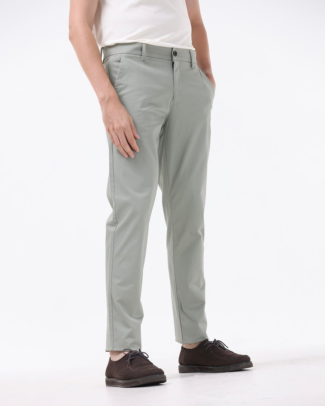 Soft Cotton Chinos In Pista