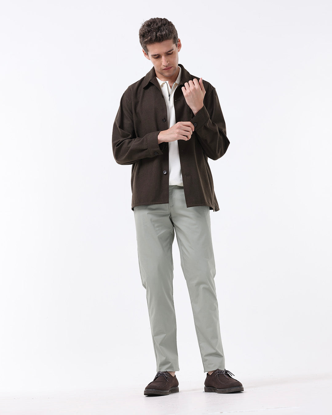 Soft Cotton Chinos In Pista