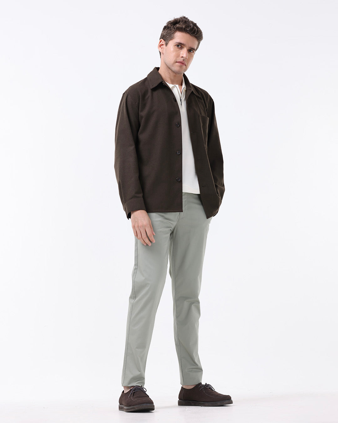 Soft Cotton Chinos In Pista