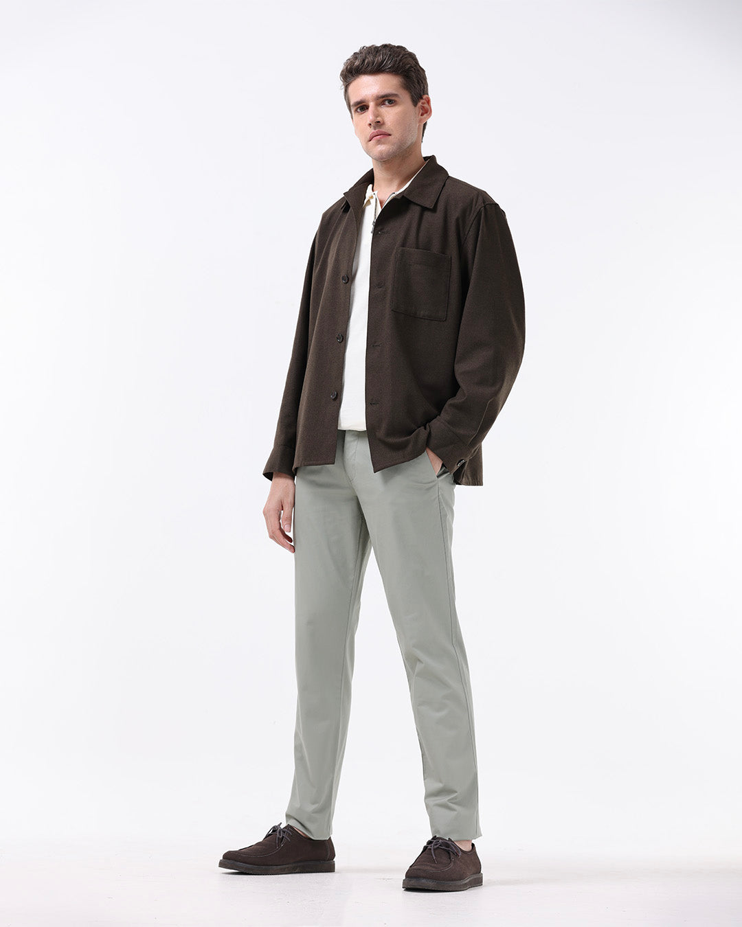 Soft Cotton Chinos In Pista