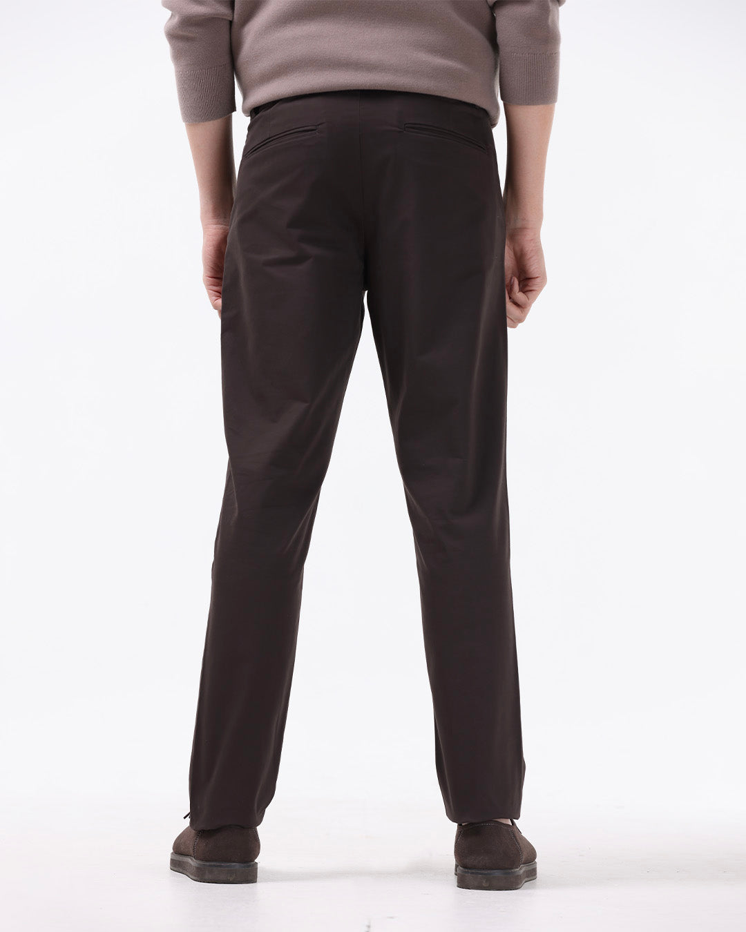 Soft Cotton Chinos In Brown