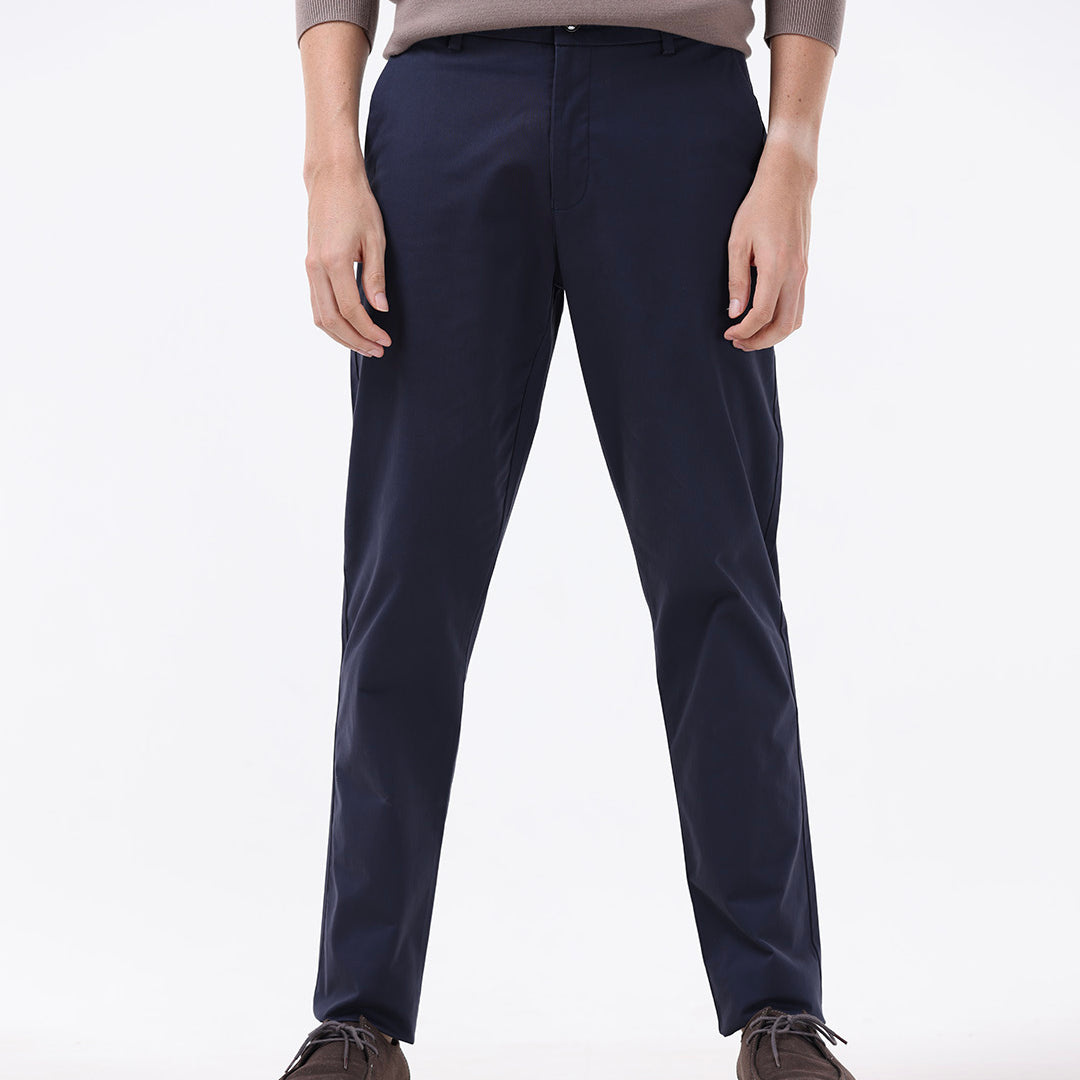 Soft Cotton Chinos In Navy