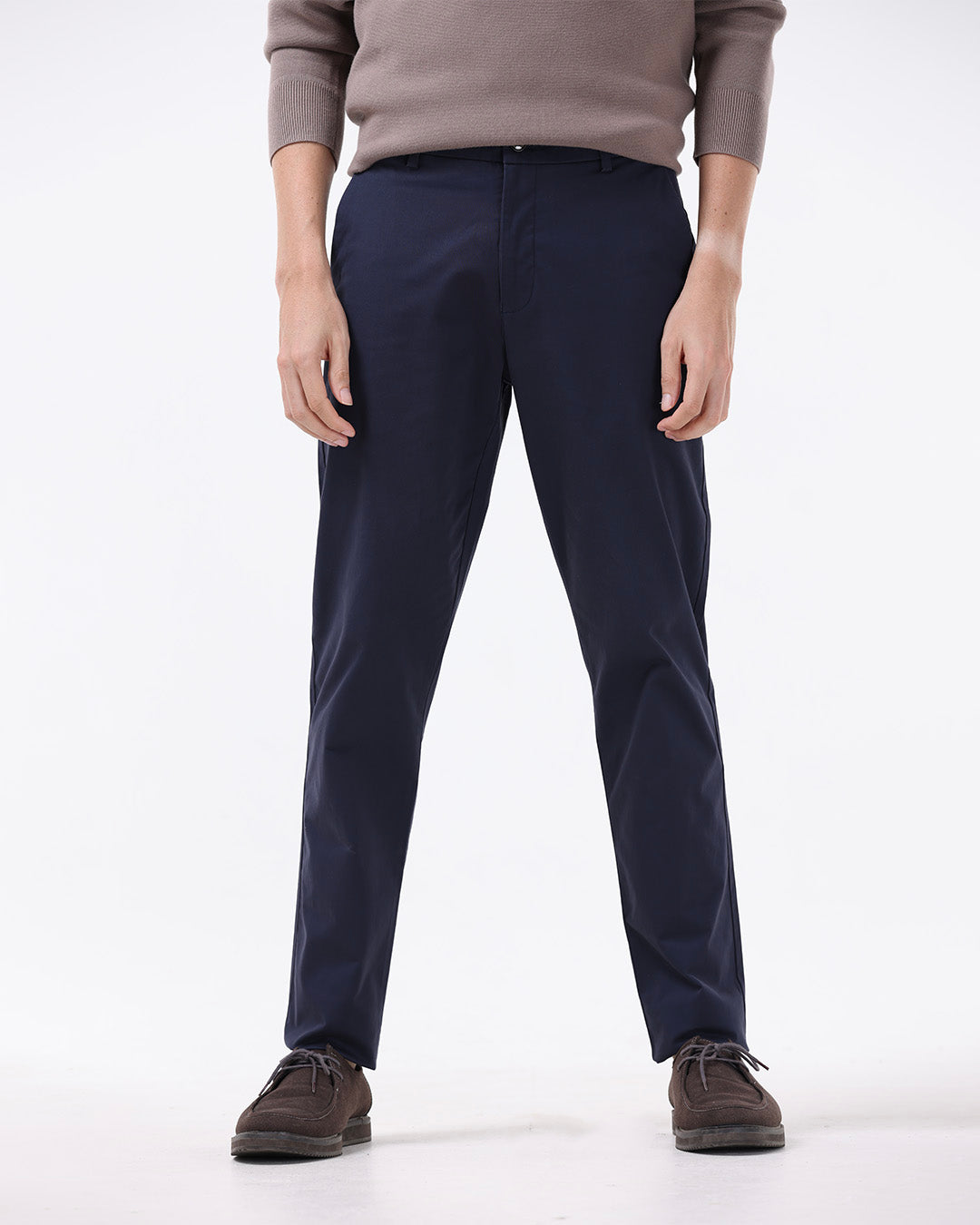 Soft Cotton Chinos In Navy