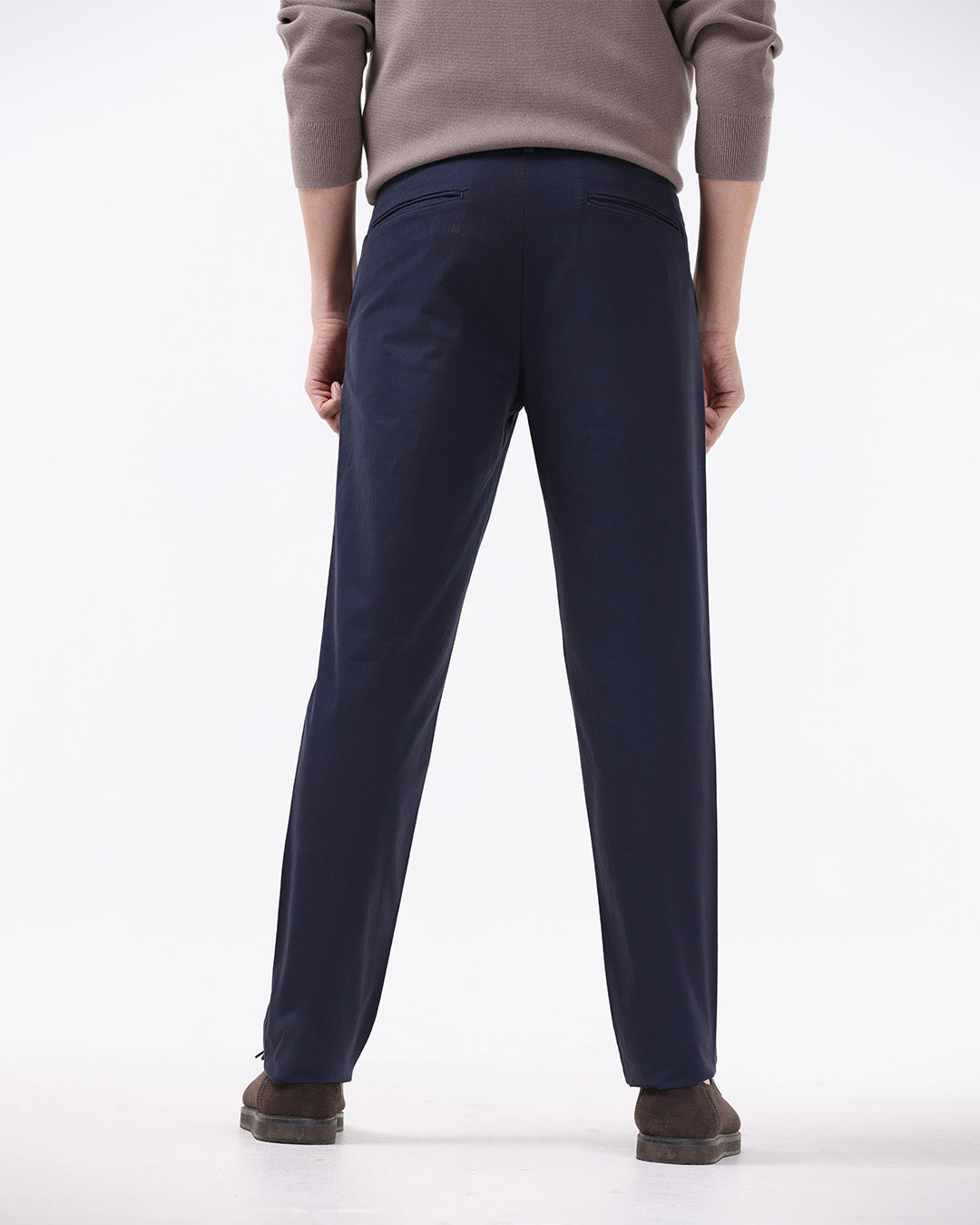 Soft Cotton Chinos In Navy