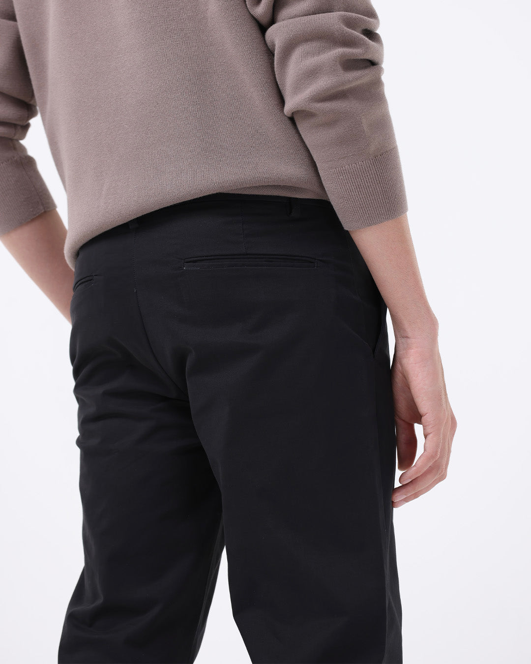 Soft Cotton Chinos In Black