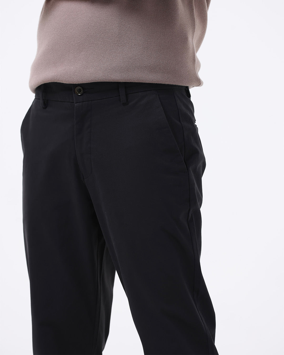 Soft Cotton Chinos In Black