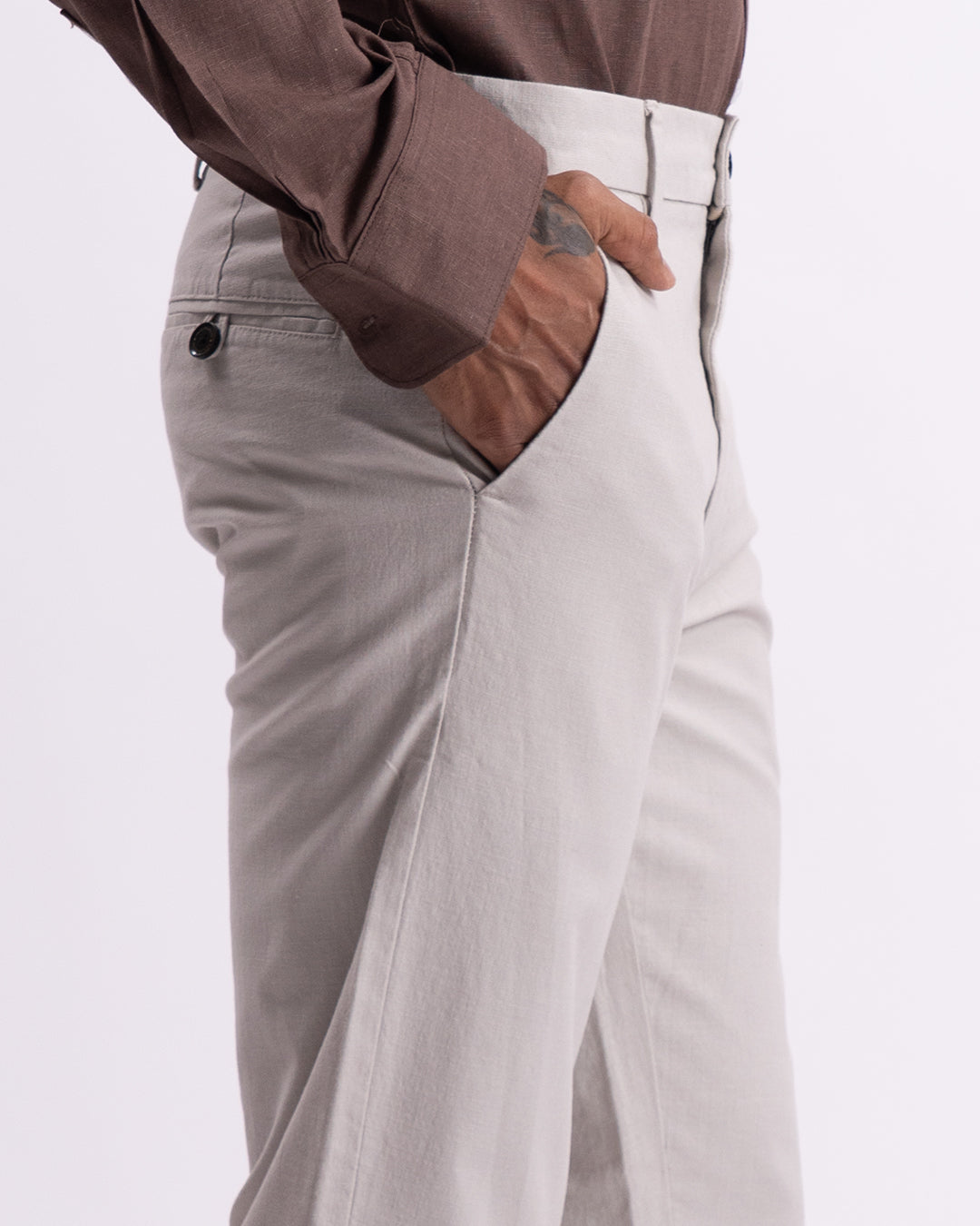 Holiday Tailored Chinos In Light Grey