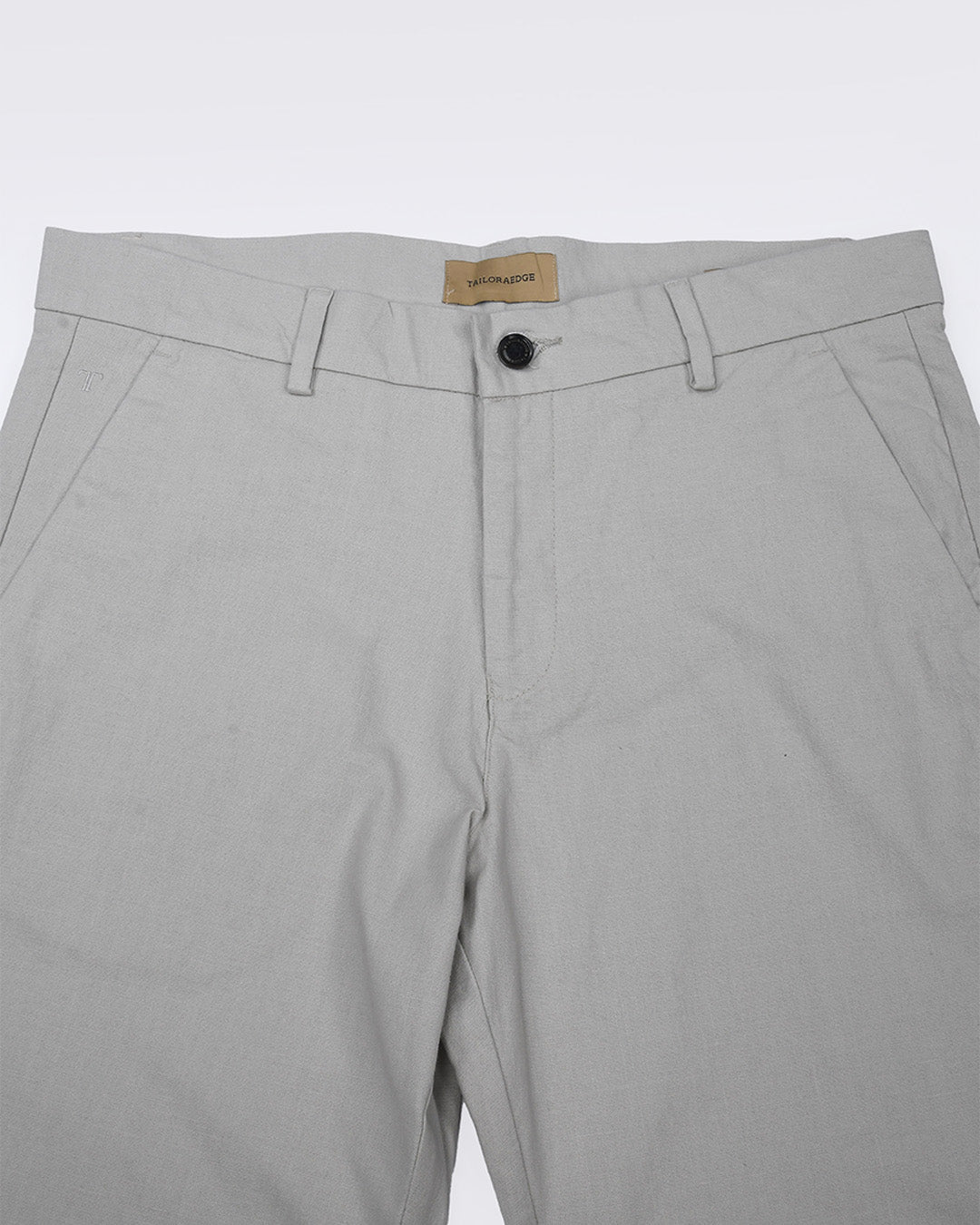 Linen Feel Premium Cotton Chinos In Light Grey