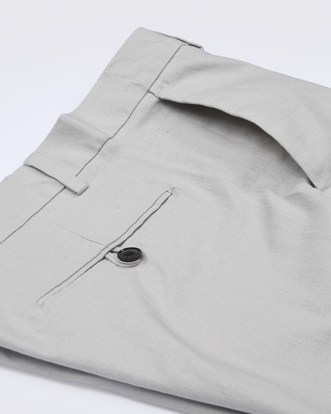 Linen Feel Premium Cotton Chinos In Light Grey