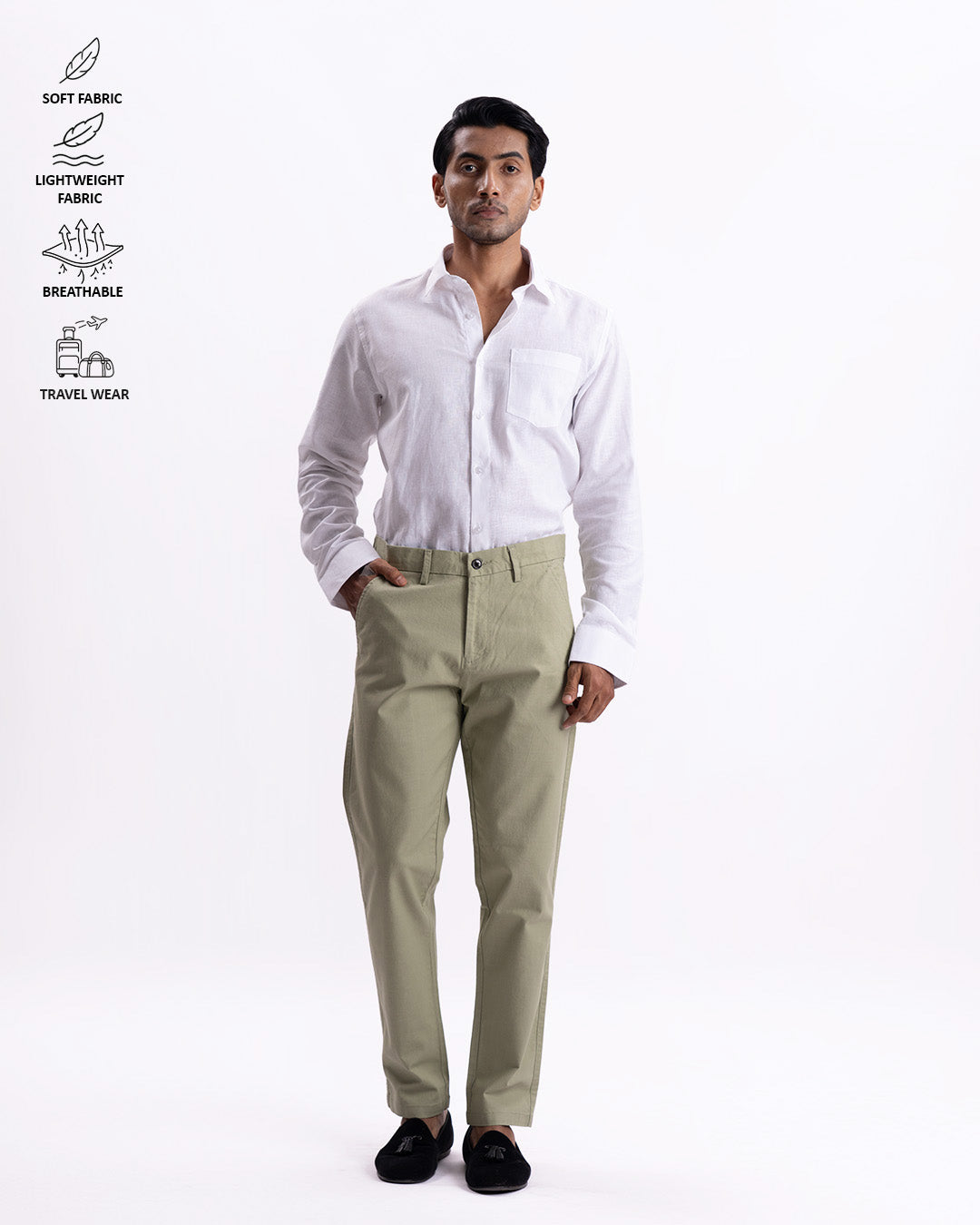Holiday Tailored Chinos In Pistachio