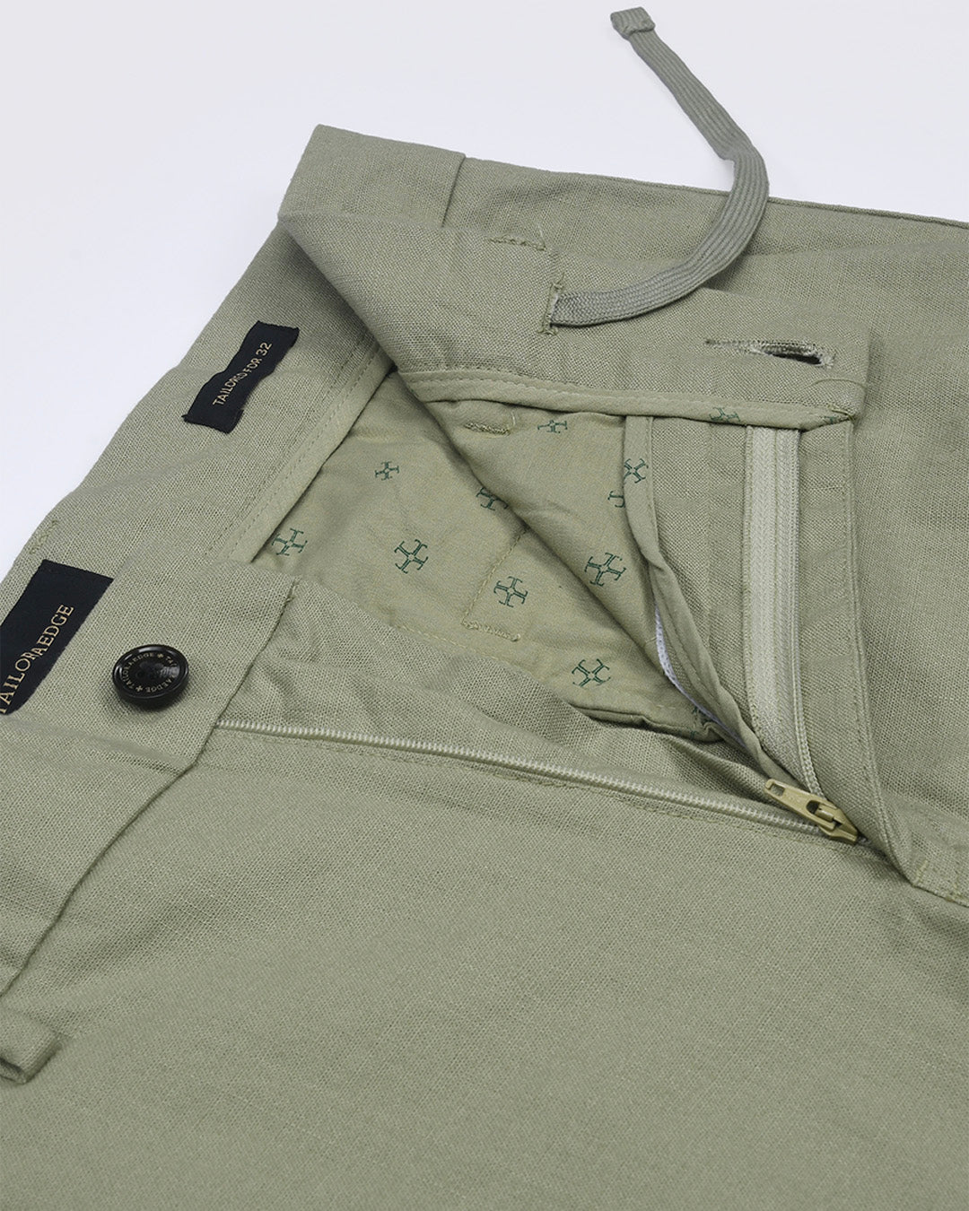 Linen Feel Premium Cotton Chinos In Pistachio