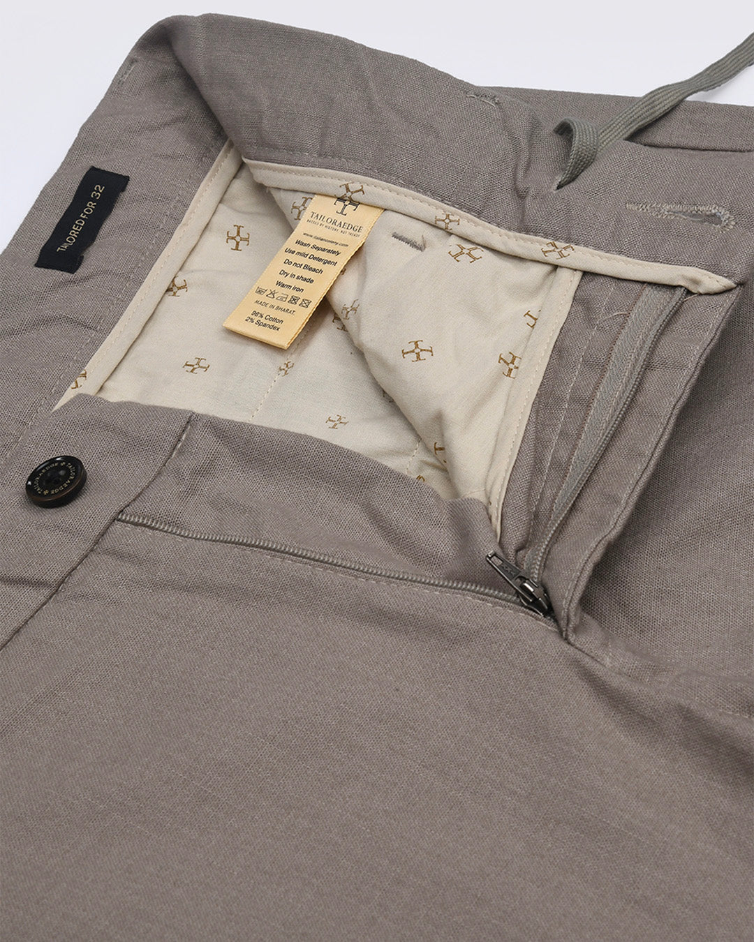 Linen Feel Premium Cotton Chinos In Dust