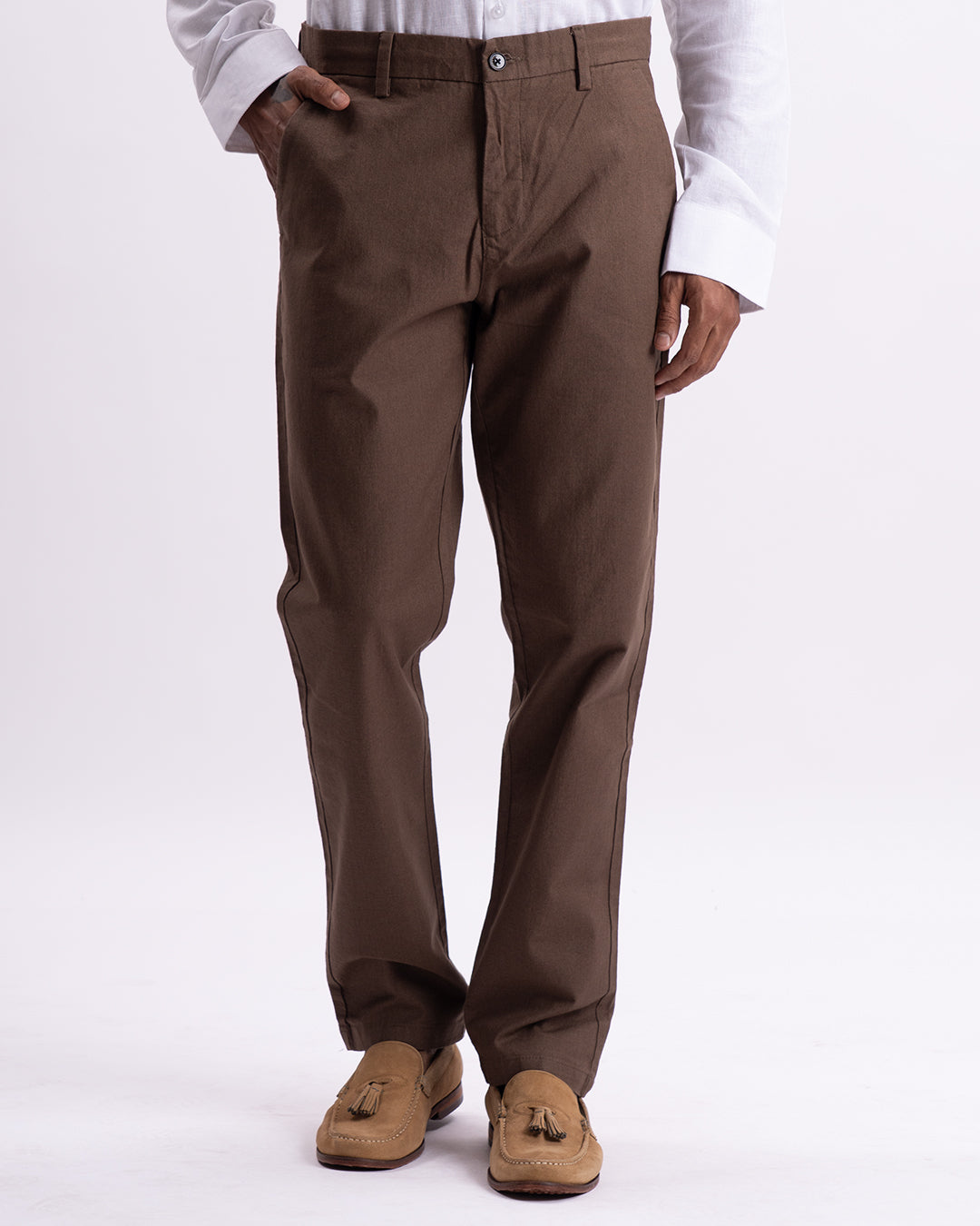 Holiday Tailored Chinos In Fur Brown