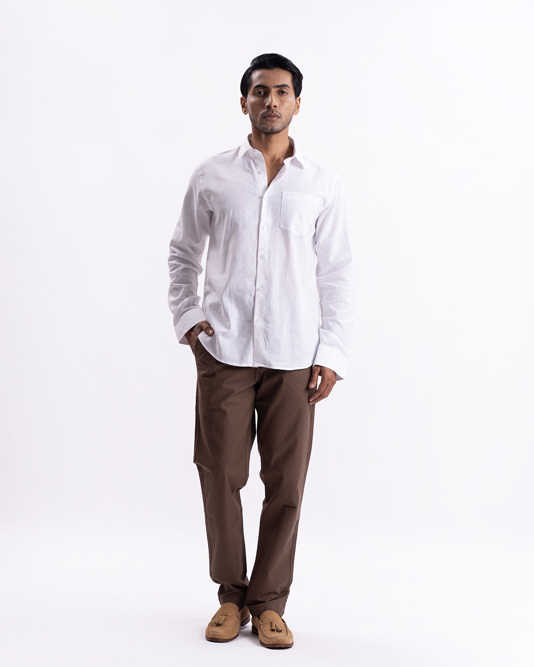 Holiday Tailored Chinos In Fur Brown