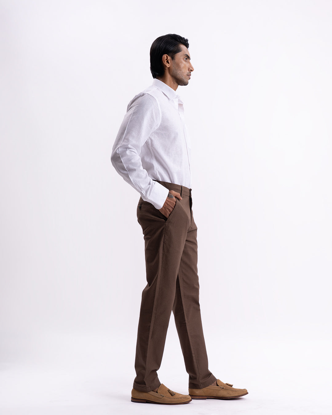 Holiday Tailored Chinos In Fur Brown