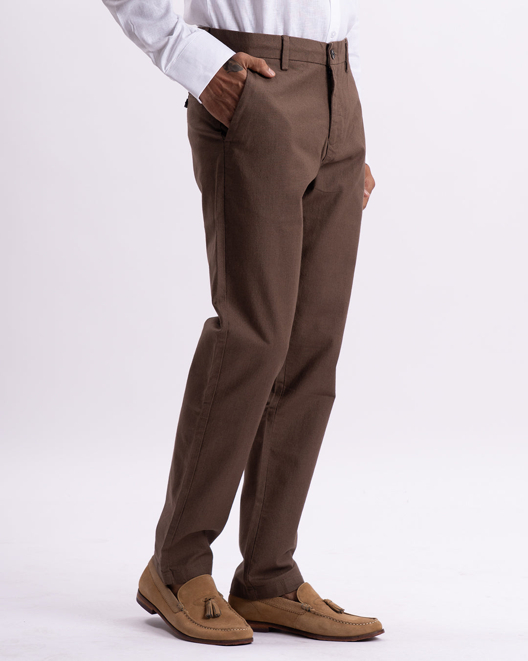 Holiday Tailored Chinos In Fur Brown