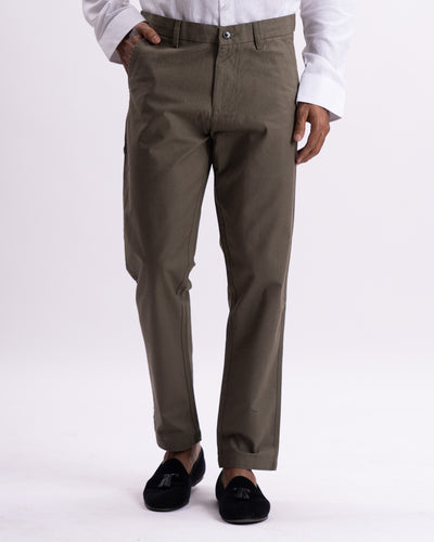 Holiday Tailored Chinos In Pine Olive
