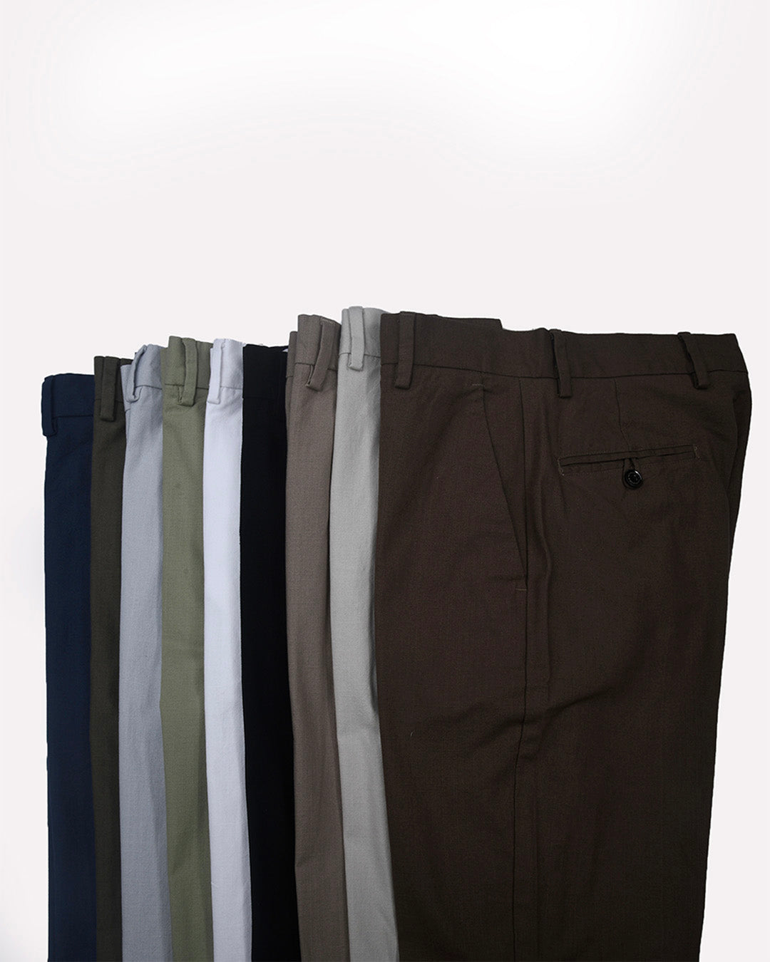 Linen Feel Premium Cotton Chinos In Navy