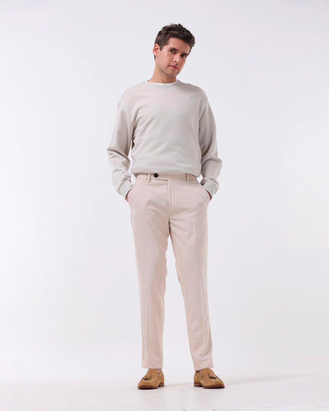 Statement Corduroy Trouser In Cream