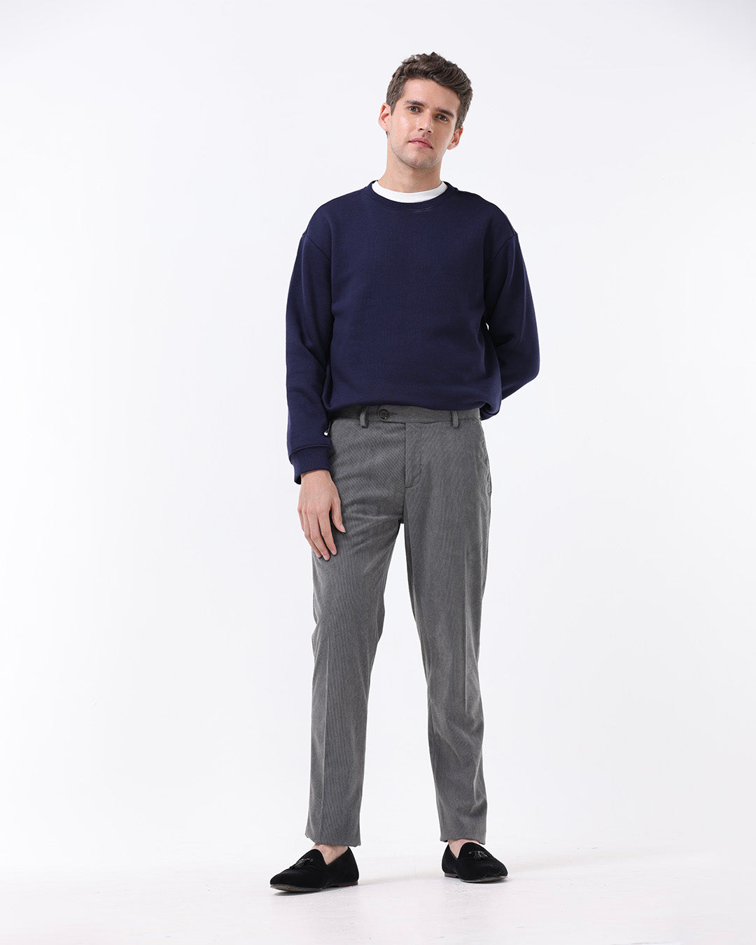 Statement Corduroy Trouser In Grey
