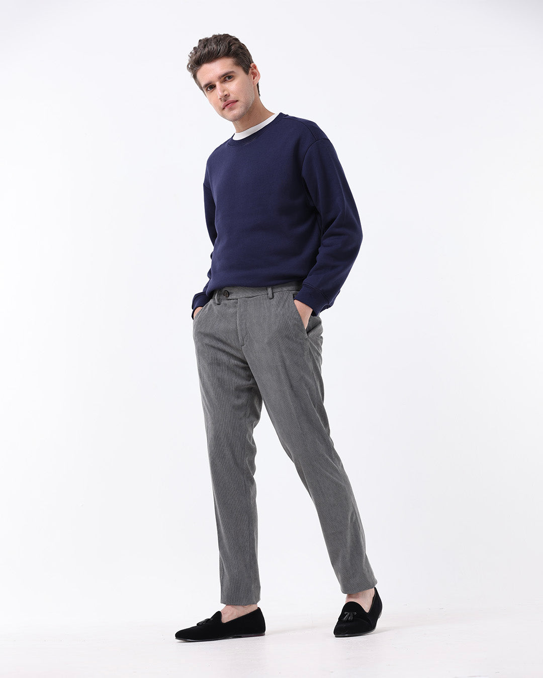 Statement Corduroy Trouser In Grey