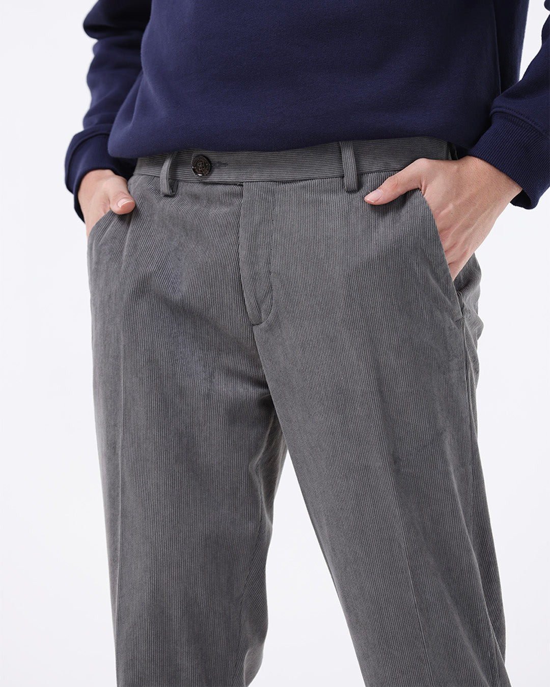 Statement Corduroy Trouser In Grey