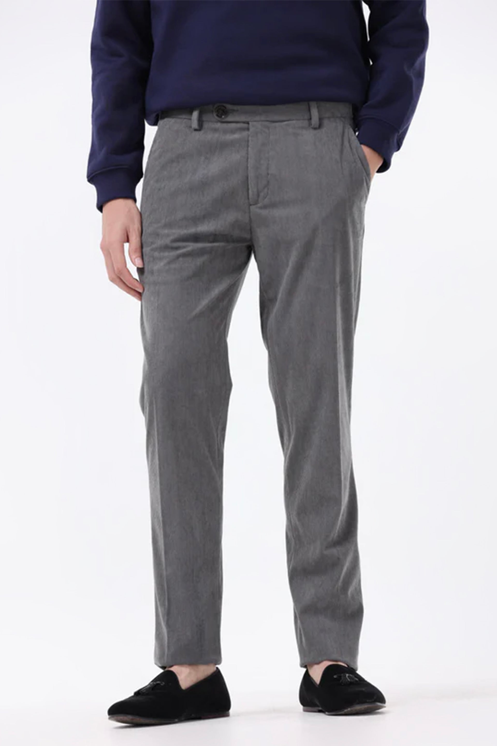 Statement Corduroy Trouser In Grey
