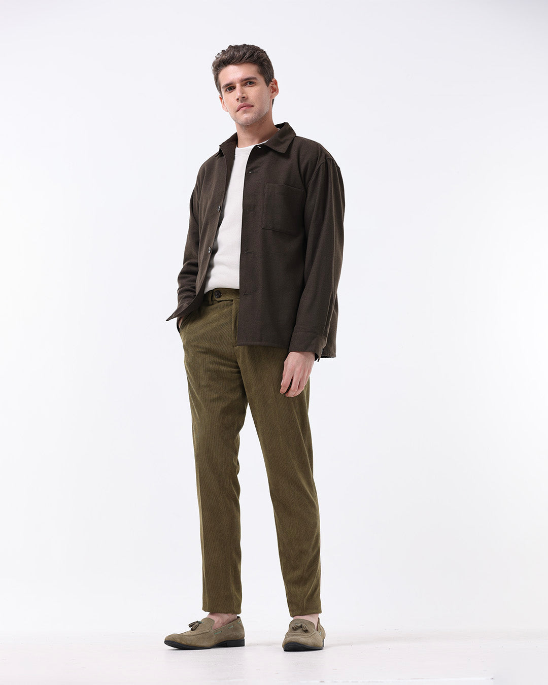 Statement Corduroy Trouser In Oak