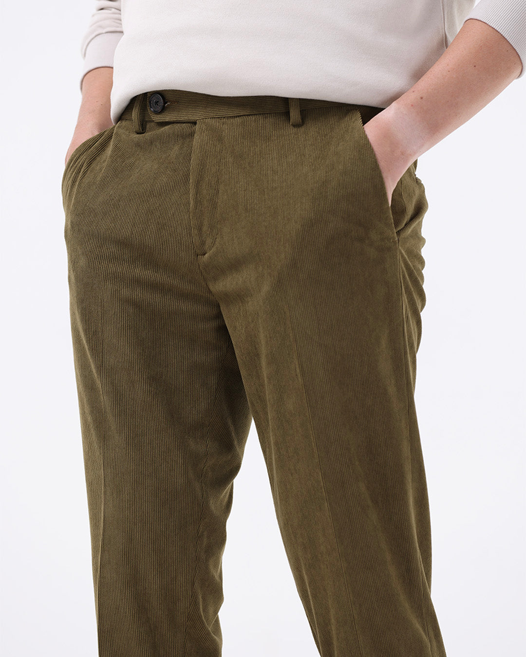 Statement Corduroy Trouser In Oak