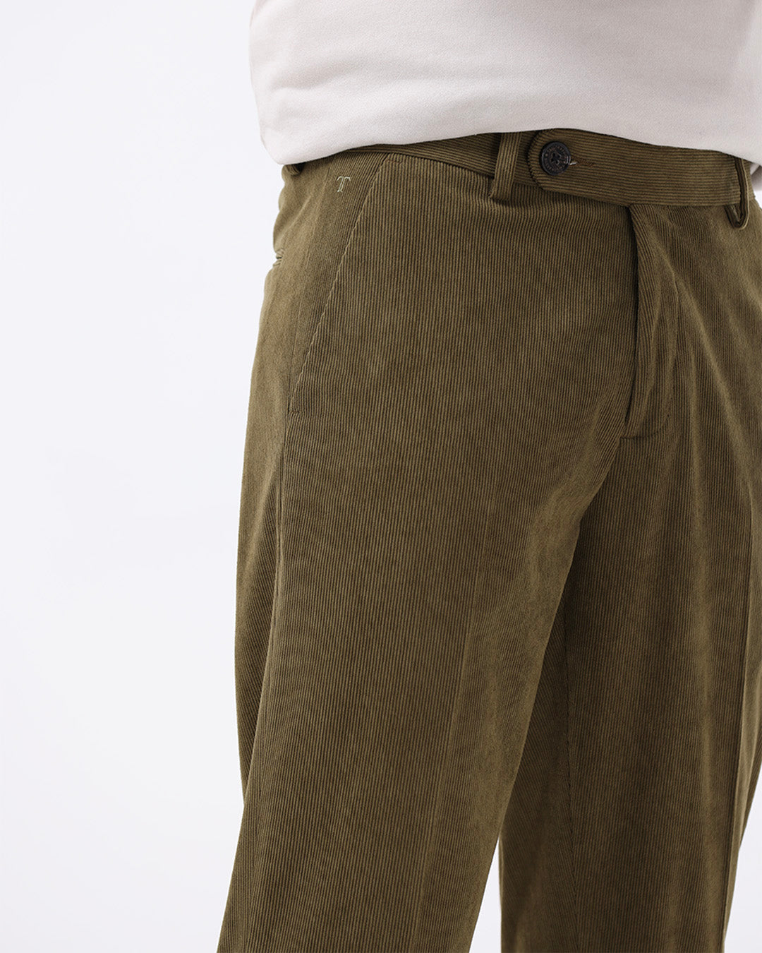 Statement Corduroy Trouser In Oak