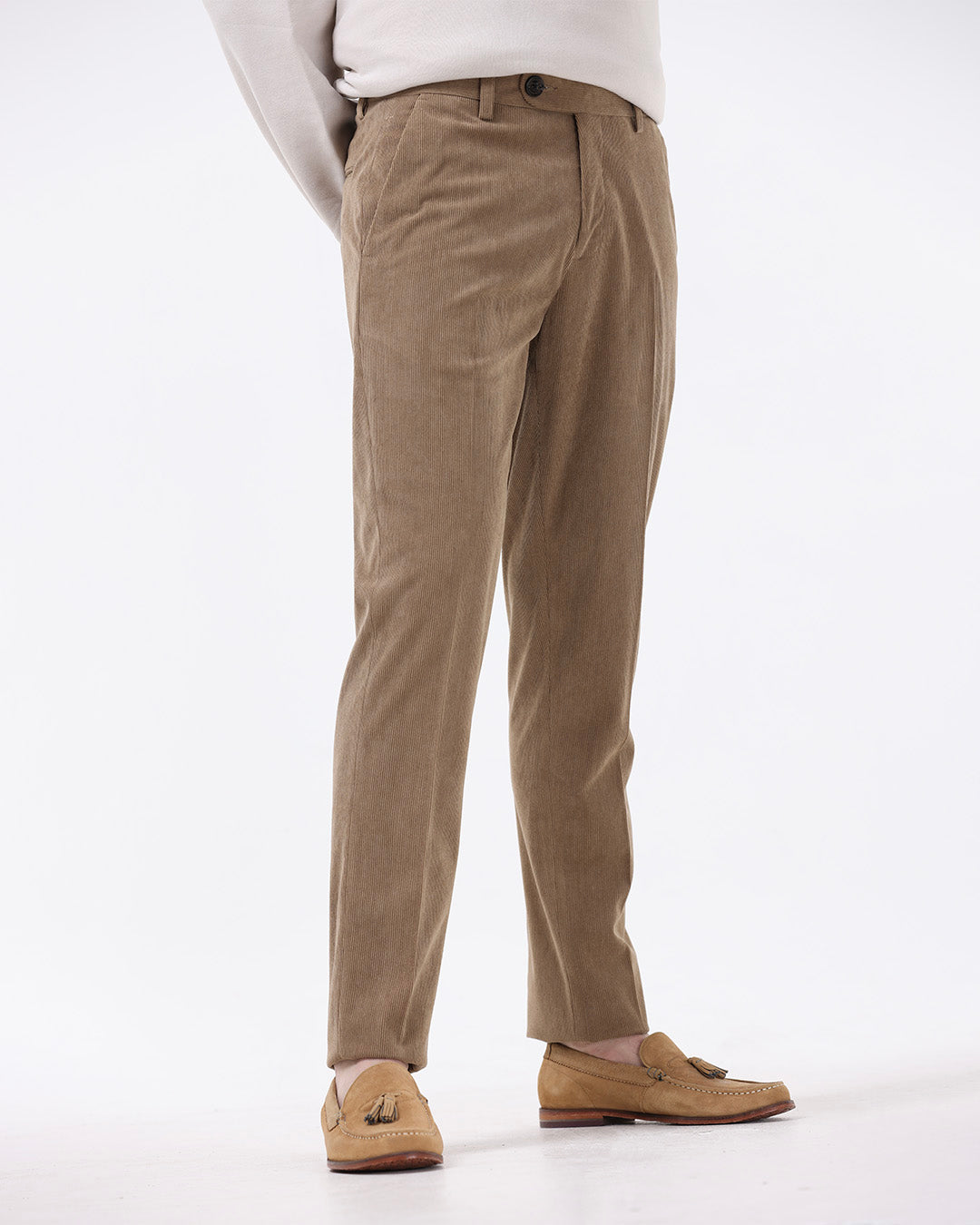 Statement Corduroy Trouser In Khaki