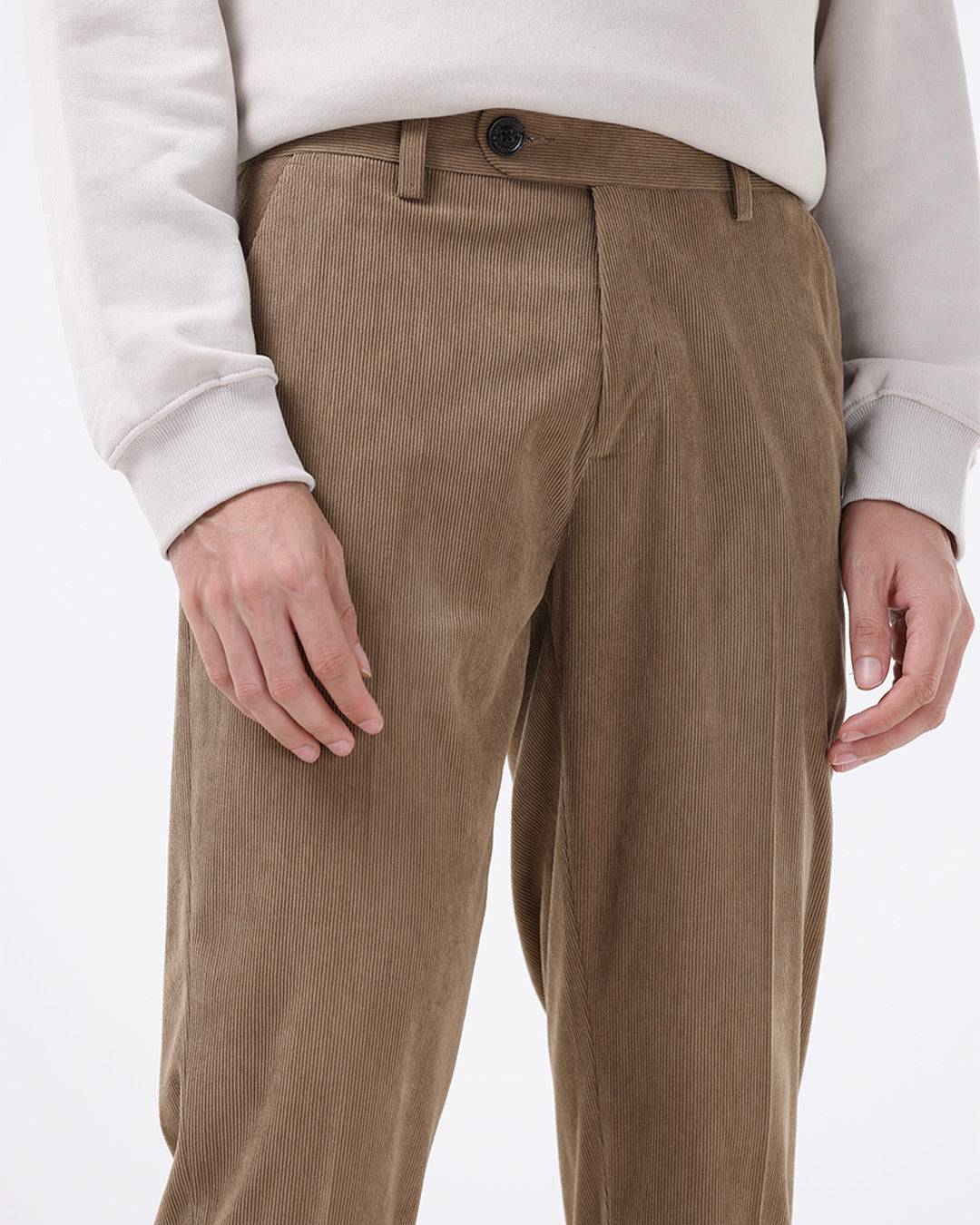 Statement Corduroy Trouser In Khaki