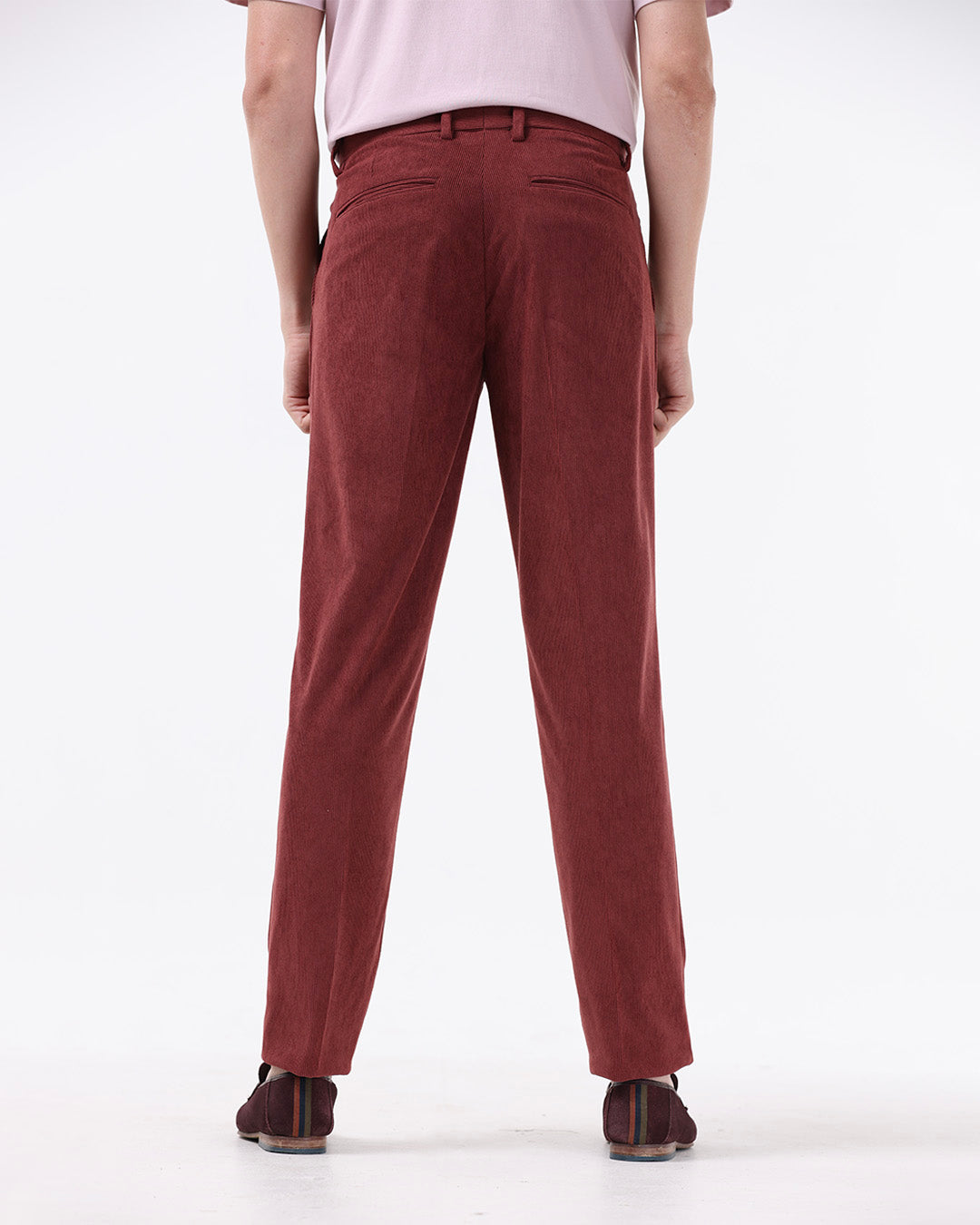 Statement Corduroy Trouser In Wine