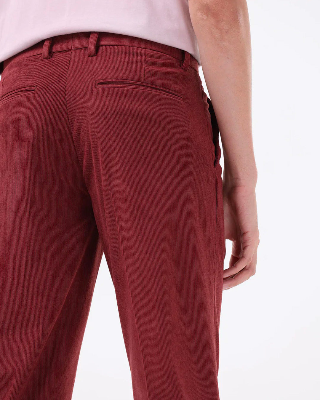 Statement Corduroy Trouser In Wine