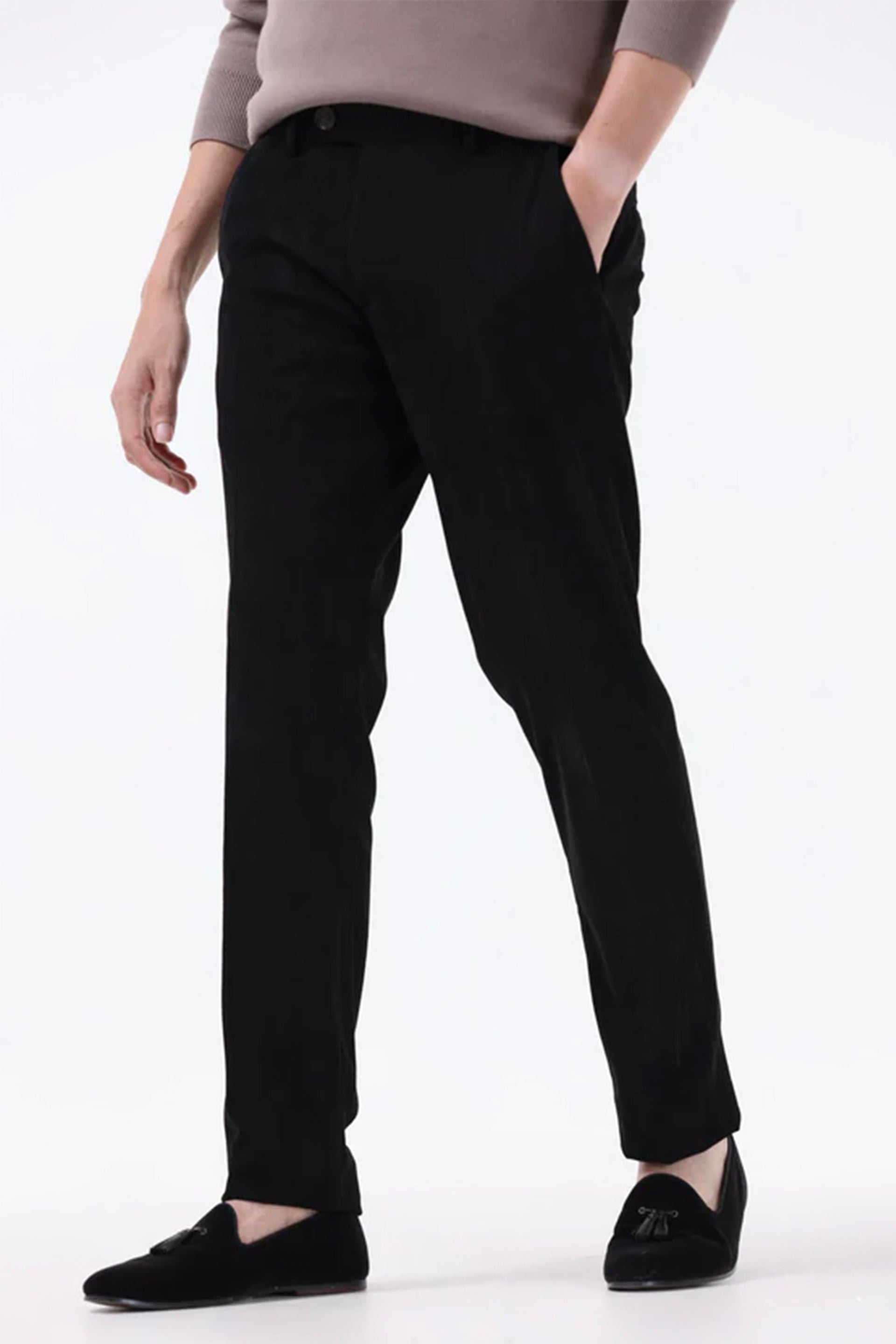 Statement Corduroy Trouser In Black