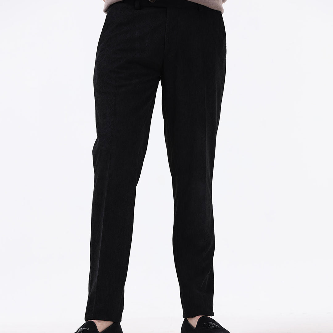 Statement Corduroy Trouser In Black