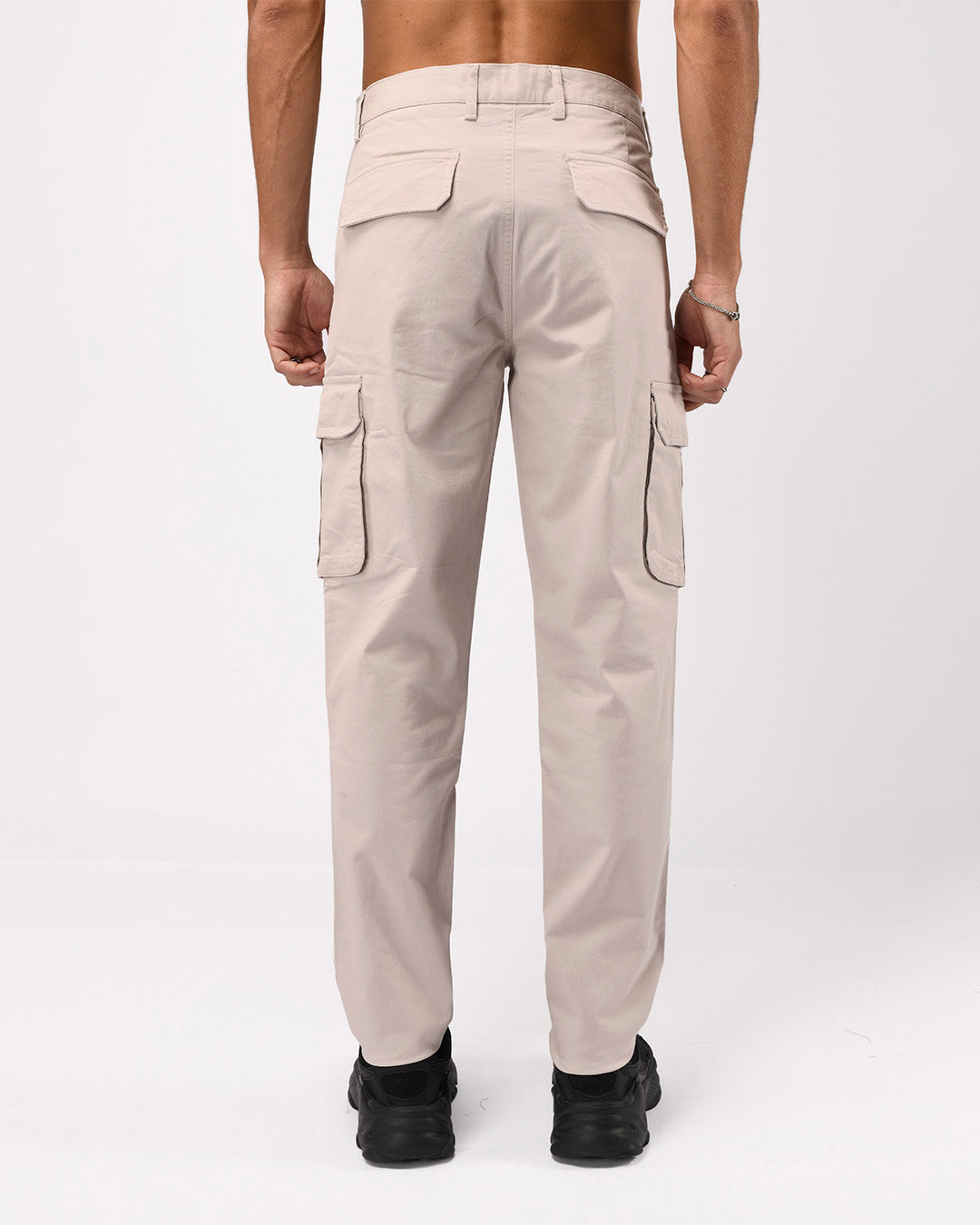 Elevated Twill Tailored Cargo Pant In Ecru