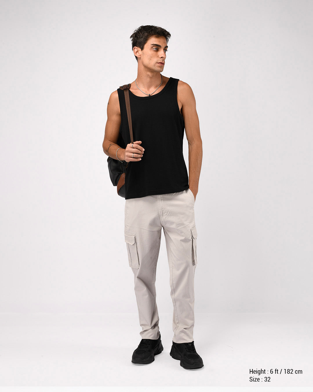 Elevated Twill Tailored Cargo Pant In Ecru