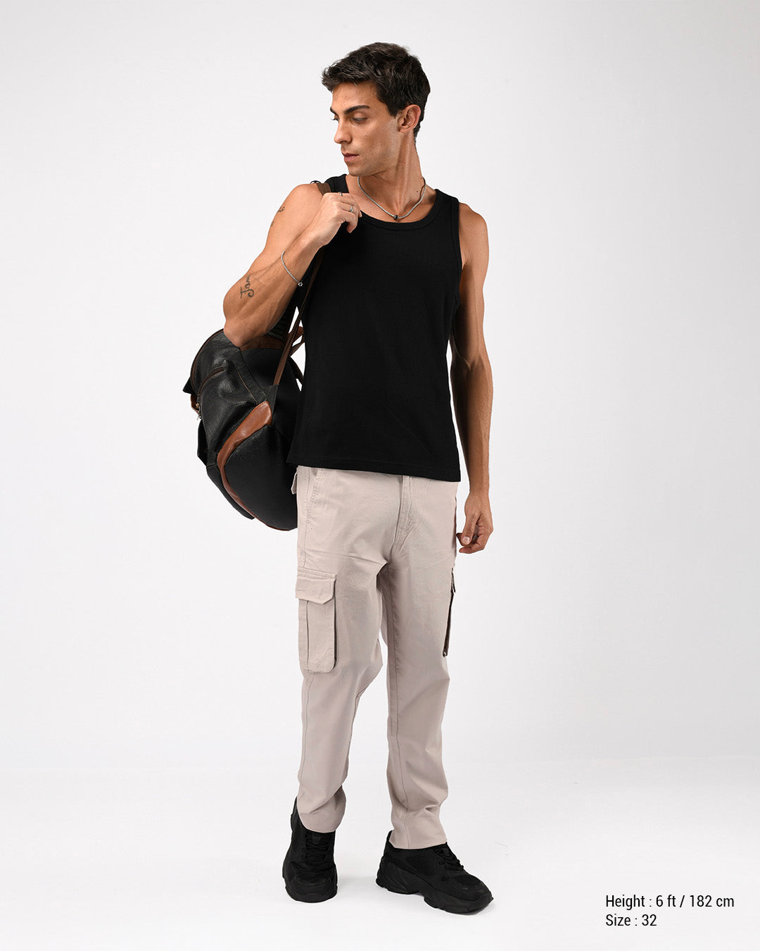Elevated Twill Tailored Cargo Pant In Ecru