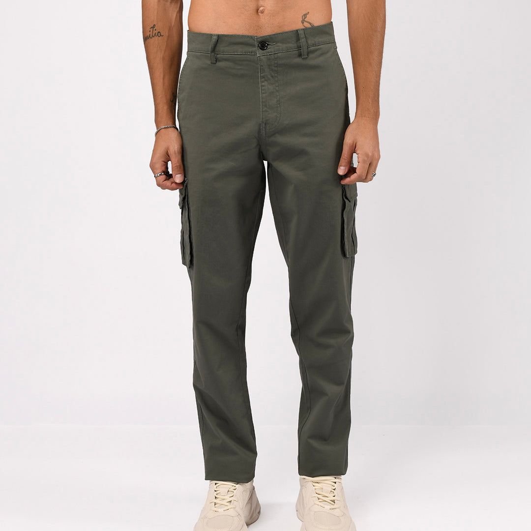 Elevated Twill Tailored Cargo Pant In Olive