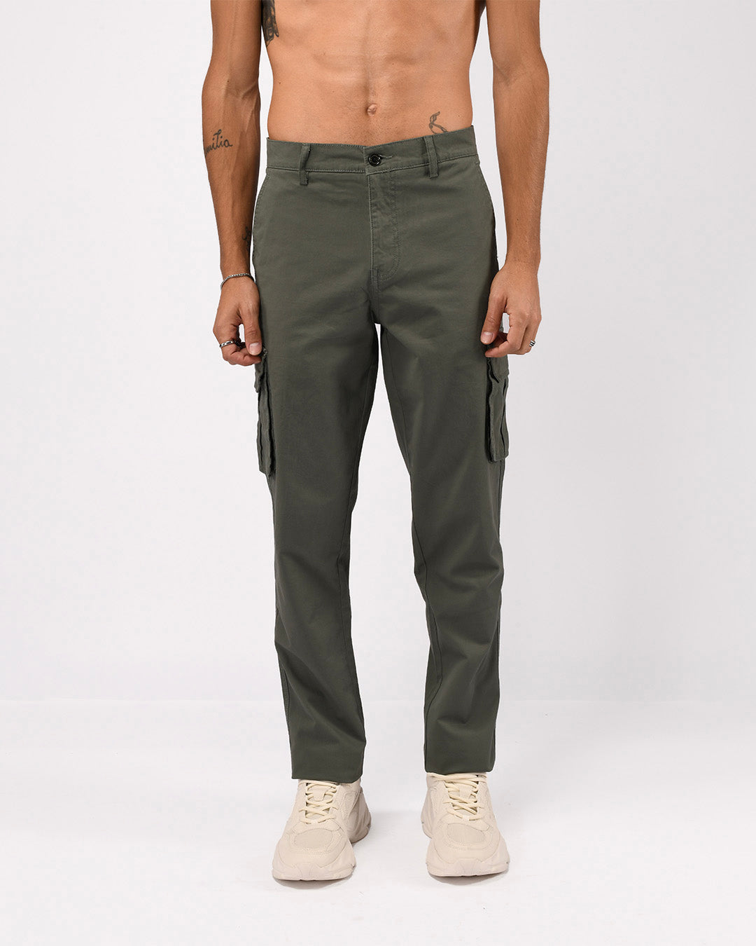 Elevated Twill Tailored Cargo Pant In Olive