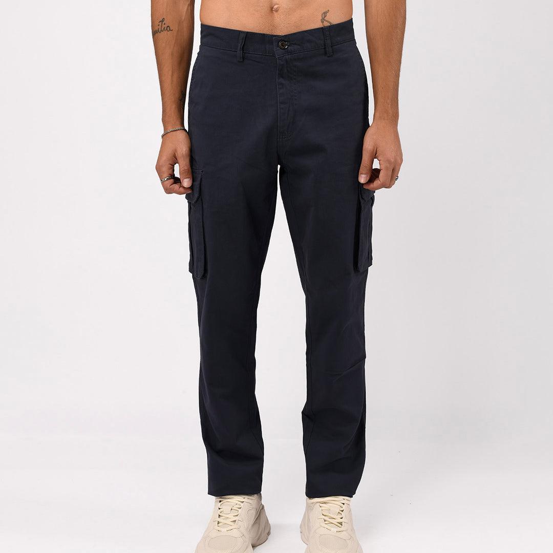 Elevated Twill Tailored Cargo Pant In Navy