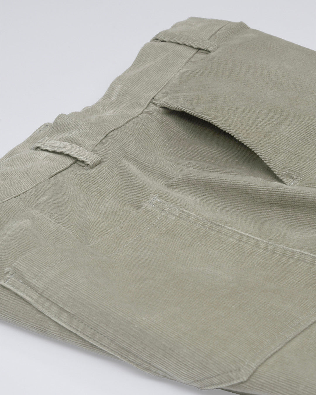 Soft Corduroy Relaxed Cargo Pants In Light Grey