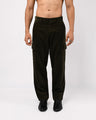 Soft Corduroy Relaxed Cargo Pants In Dark Olive