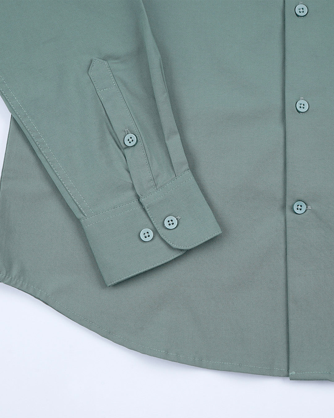 Easy Iron Office Stretch Shirt In Green
