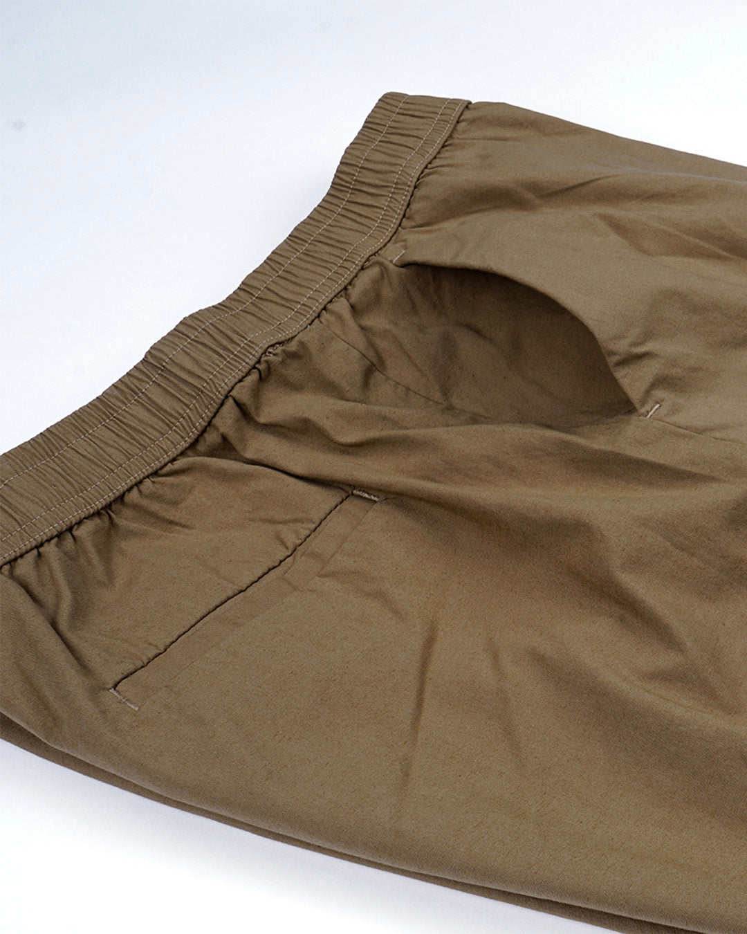 Relaxed Light Cotton Joggers In Khaki
